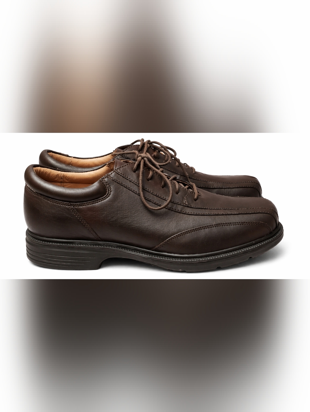 abeo Men's 8N Narrow Landry Black Leather Walking Bicycle-toe lace-up Oxfords